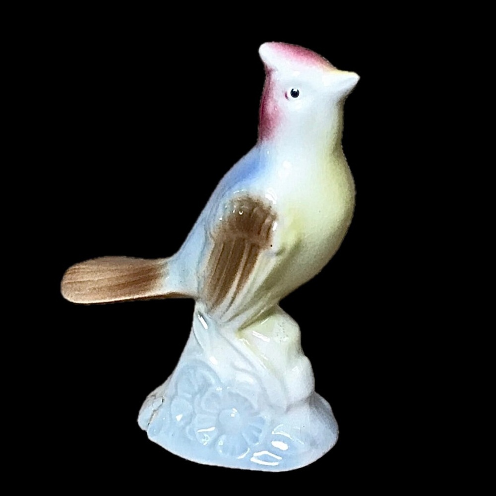 Vintage Royal Copley Porcelain Lark Bird Figurine Colorful AS IS READ - Picture 2 of 8